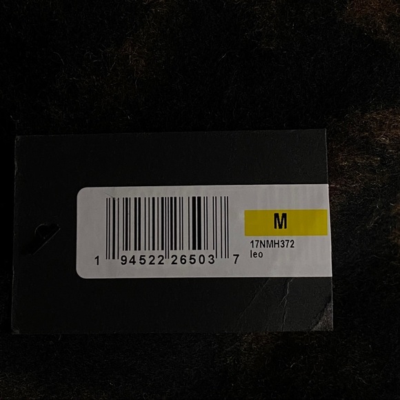 KENNETH COLE NEW YORK Rib Sleeve Leopard Coat M - Picture 7 of 11